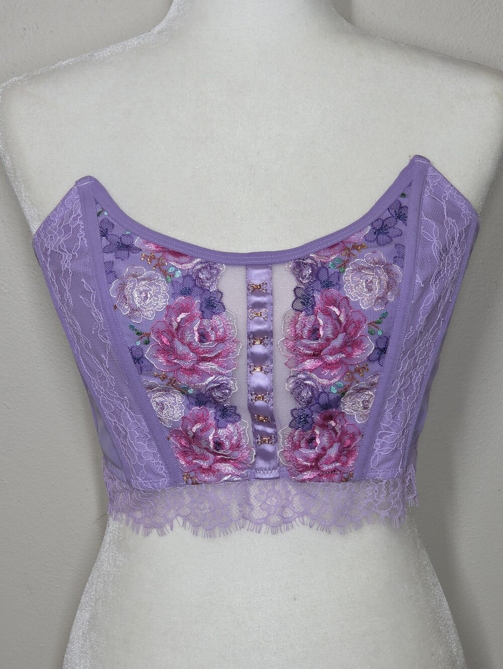 NWT Victoria’s Secret Dream Angels Corset Embroidered Lace Strapless Top Fairy